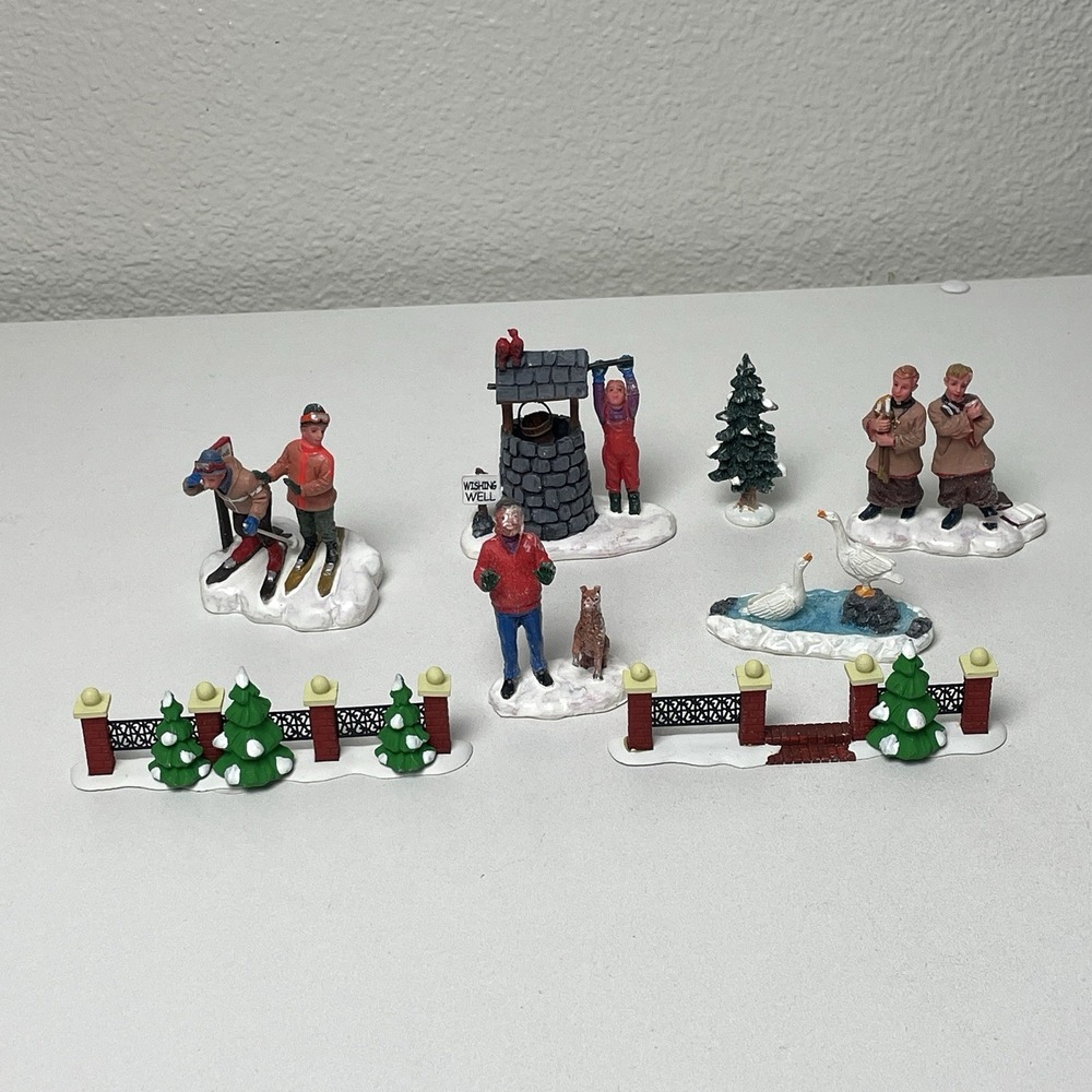 Vintage Lemax Dept 56 Christmas Village People Figures Retired Lot of 8